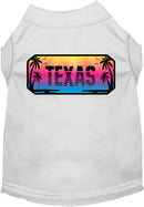 Pet Dog & Cat Screen Printed Shirt for Medium to Large Pets (Sizes 2XL-6XL), "Texas Beach Shades"