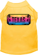 Pet Dog & Cat Screen Printed Shirt for Small to Medium Pets (Sizes XS-XL), "Texas Beach Shades"