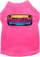 Pet Dog & Cat Screen Printed Shirt for Small to Medium Pets (Sizes XS-XL), "South Carolina Beach Shades"