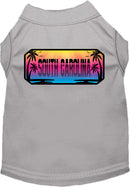 Pet Dog & Cat Screen Printed Shirt for Medium to Large Pets (Sizes 2XL-6XL), "South Carolina Beach Shades"