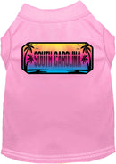 Pet Dog & Cat Screen Printed Shirt for Medium to Large Pets (Sizes 2XL-6XL), "South Carolina Beach Shades"