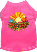 Pet Dog & Cat Screen Printed Shirt for Medium to Large Pets (Sizes 2XL-6XL), "Maryland Mellow Mountain"