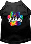 Pet Dog & Cat Screen Printed Shirt for Small to Medium Pets (Sizes XS-XL), "Delaware Bright Tie Dye"