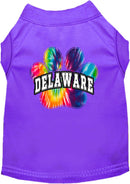 Pet Dog & Cat Screen Printed Shirt for Small to Medium Pets (Sizes XS-XL), "Delaware Bright Tie Dye"