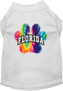 Pet Dog & Cat Screen Printed Shirt for Medium to Large Pets (Sizes 2XL-6XL), "Florida Bright Tie Dye"