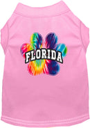 Pet Dog & Cat Screen Printed Shirt for Medium to Large Pets (Sizes 2XL-6XL), "Florida Bright Tie Dye"