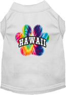 Pet Dog & Cat Screen Printed Shirt for Small to Medium Pets (Sizes XS-XL), "Hawaii Bright Tie Dye"