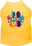 Pet Dog & Cat Screen Printed Shirt for Small to Medium Pets (Sizes XS-XL), "Minnesota Bright Tie Dye"