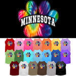 Pet Dog & Cat Screen Printed Shirt for Medium to Large Pets (Sizes 2XL-6XL), "Minnesota Bright Tie Dye"