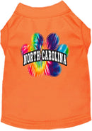 Pet Dog & Cat Screen Printed Shirt for Medium to Large Pets (Sizes 2XL-6XL), "North Carolina Bright Tie Dye"