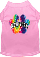 Pet Dog & Cat Screen Printed Shirt for Medium to Large Pets (Sizes 2XL-6XL), "New York Bright Tie Dye"