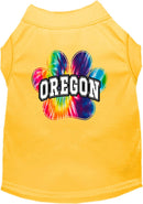 Pet Dog & Cat Screen Printed Shirt for Small to Medium Pets (Sizes XS-XL), "Oregon Bright Tie Dye"