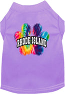 Pet Dog & Cat Screen Printed Shirt for Small to Medium Pets (Sizes XS-XL), "Rhode Island Bright Tie Dye"