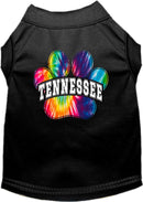 Pet Dog & Cat Screen Printed Shirt for Medium to Large Pets (Sizes 2XL-6XL), "Tennessee Bright Tie Dye"