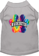 Pet Dog & Cat Screen Printed Shirt for Small to Medium Pets (Sizes XS-XL), "Washington Bright Tie Dye"