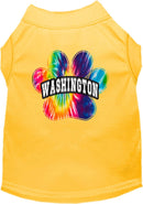 Pet Dog & Cat Screen Printed Shirt for Small to Medium Pets (Sizes XS-XL), "Washington Bright Tie Dye"