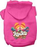 Pet Dog & Cat Screen Printed Hoodie for Medium to Large Pets (Sizes 2XL-6XL), "Alaska Groovy Summit"