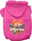 Pet Dog & Cat Screen Printed Hoodie for Medium to Large Pets (Sizes 2XL-6XL), "California Groovy Summit"