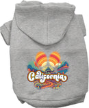 Pet Dog & Cat Screen Printed Hoodie for Medium to Large Pets (Sizes 2XL-6XL), "California Groovy Summit"