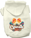 Pet Dog & Cat Screen Printed Hoodie for Medium to Large Pets (Sizes 2XL-6XL), "Colorado Groovy Summit"