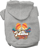 Pet Dog & Cat Screen Printed Hoodie for Medium to Large Pets (Sizes 2XL-6XL), "Idaho Groovy Summit"