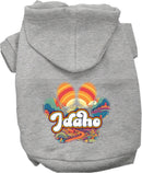 Pet Dog & Cat Screen Printed Hoodie for Small to Medium Pets (Sizes XS-XL), "Idaho Groovy Summit"