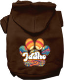 Pet Dog & Cat Screen Printed Hoodie for Medium to Large Pets (Sizes 2XL-6XL), "Idaho Groovy Summit"