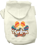 Pet Dog & Cat Screen Printed Hoodie for Small to Medium Pets (Sizes XS-XL), "Maryland Groovy Summit"