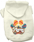 Pet Dog & Cat Screen Printed Hoodie for Small to Medium Pets (Sizes XS-XL), "Maine Groovy Summit"