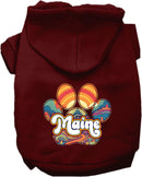 Pet Dog & Cat Screen Printed Hoodie for Medium to Large Pets (Sizes 2XL-6XL), "Maine Groovy Summit"