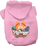 Pet Dog & Cat Screen Printed Hoodie for Small to Medium Pets (Sizes XS-XL), "Michigan Groovy Summit"