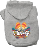 Pet Dog & Cat Screen Printed Hoodie for Medium to Large Pets (Sizes 2XL-6XL), "Montana Groovy Summit"