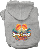 Pet Dog & Cat Screen Printed Hoodie for Medium to Large Pets (Sizes 2XL-6XL), "South Carolina Groovy Summit"