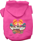 Pet Dog & Cat Screen Printed Hoodie for Small to Medium Pets (Sizes XS-XL), "Washington Groovy Summit"