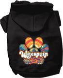 Pet Dog & Cat Screen Printed Hoodie for Medium to Large Pets (Sizes 2XL-6XL), "Wisconsin Groovy Summit"