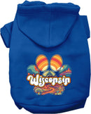 Pet Dog & Cat Screen Printed Hoodie for Medium to Large Pets (Sizes 2XL-6XL), "Wisconsin Groovy Summit"