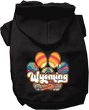 Pet Dog & Cat Screen Printed Hoodie for Medium to Large Pets (Sizes 2XL-6XL), "Wyoming Groovy Summit"