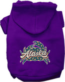 Pet Dog & Cat Screen Printed Hoodie for Medium to Large Pets (Sizes 2XL-6XL), "Alaska Retro Crabs"