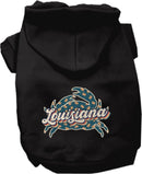 Pet Dog & Cat Screen Printed Hoodie for Small to Medium Pets (Sizes XS-XL), "Louisiana Retro Crabs"