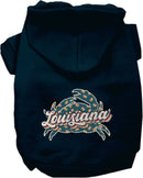 Pet Dog & Cat Screen Printed Hoodie for Small to Medium Pets (Sizes XS-XL), "Louisiana Retro Crabs"