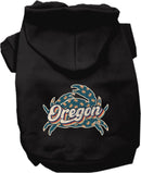 Pet Dog & Cat Screen Printed Hoodie for Medium to Large Pets (Sizes 2XL-6XL), "Oregon Retro Crabs"