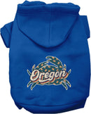 Pet Dog & Cat Screen Printed Hoodie for Medium to Large Pets (Sizes 2XL-6XL), "Oregon Retro Crabs"