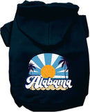 Pet Dog & Cat Screen Printed Hoodie for Medium to Large Pets (Sizes 2XL-6XL), "Alabama Coast"