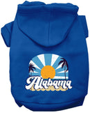 Pet Dog & Cat Screen Printed Hoodie for Medium to Large Pets (Sizes 2XL-6XL), "Alabama Coast"