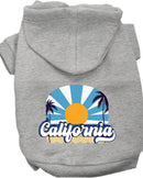 Pet Dog & Cat Screen Printed Hoodie for Medium to Large Pets (Sizes 2XL-6XL), "California Coast"