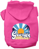 Pet Dog & Cat Screen Printed Hoodie for Small to Medium Pets (Sizes XS-XL), "Georgia Coast"