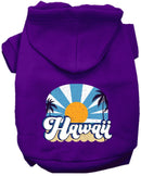 Pet Dog & Cat Screen Printed Hoodie for Medium to Large Pets (Sizes 2XL-6XL), "Hawaii Coast"