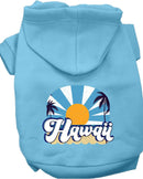 Pet Dog & Cat Screen Printed Hoodie for Medium to Large Pets (Sizes 2XL-6XL), "Hawaii Coast"