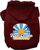 Pet Dog & Cat Screen Printed Hoodie for Medium to Large Pets (Sizes 2XL-6XL), "North Carolina Coast"