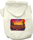 Pet Dog & Cat Screen Printed Hoodie for Medium to Large Pets (Sizes 2XL-6XL), "Arizona Neon Desert"